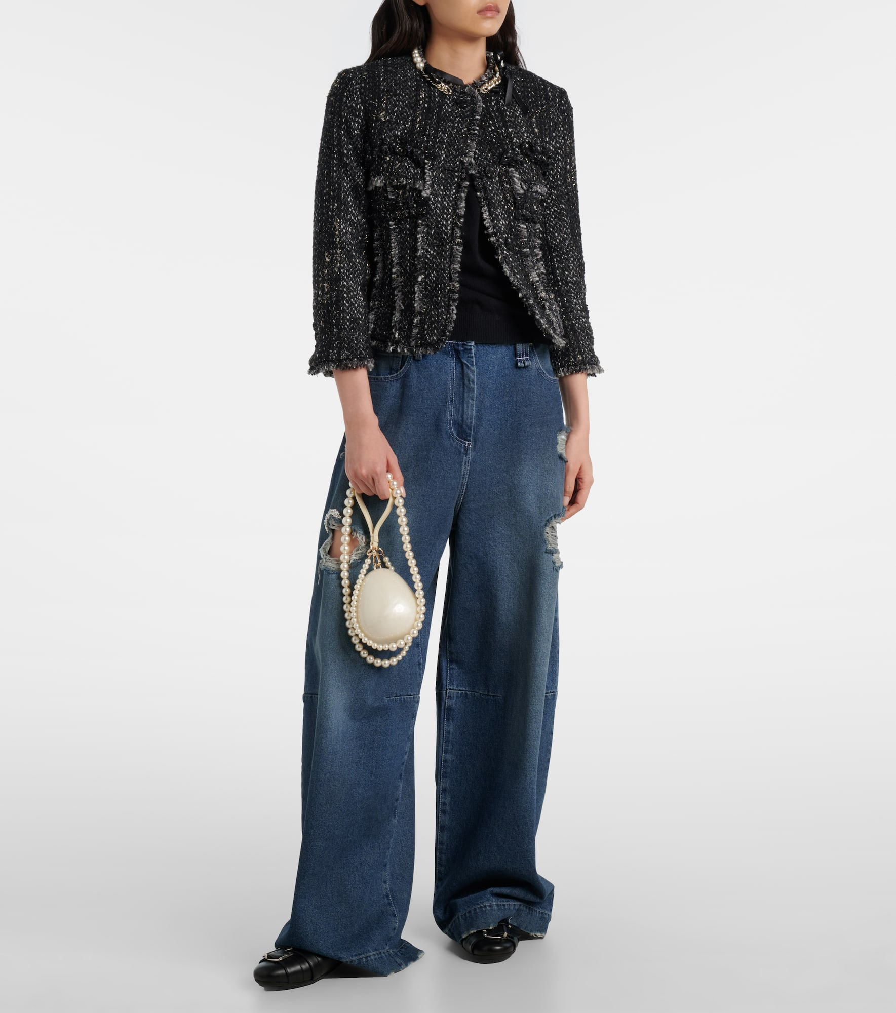 Egg embellished clutch - 5