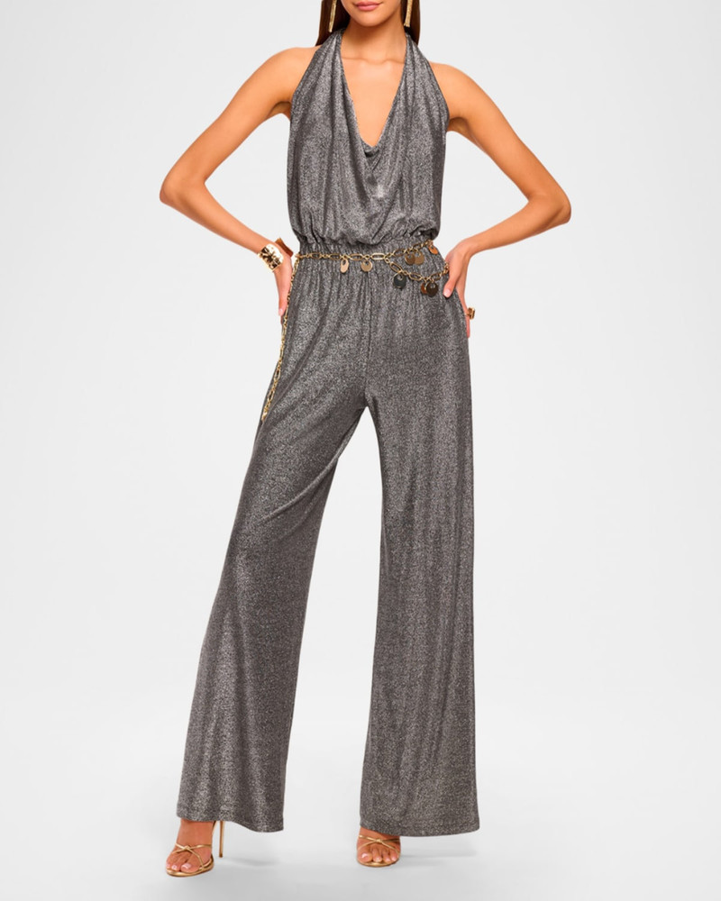 RAMY BROOK Ginger Halter Cowl-Neck Jumpsuit outlook