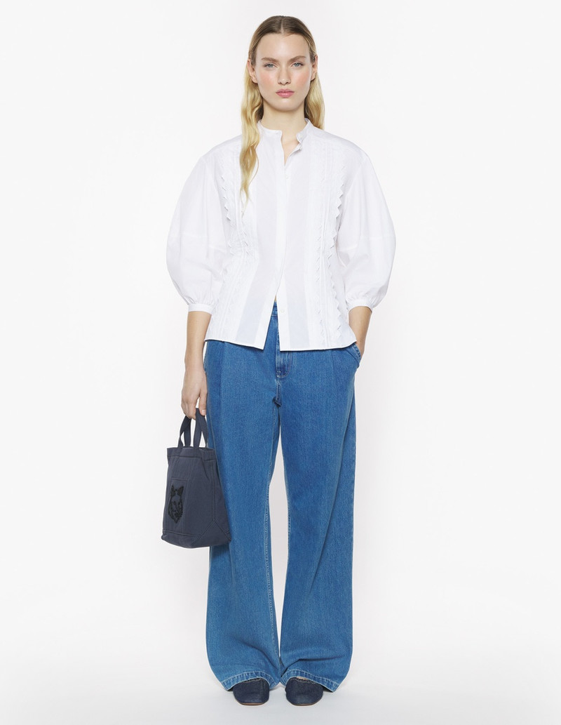 Maison Kitsuné CRAFTED EMBROIDERY MAXI SLEEVE SHIRT outlook