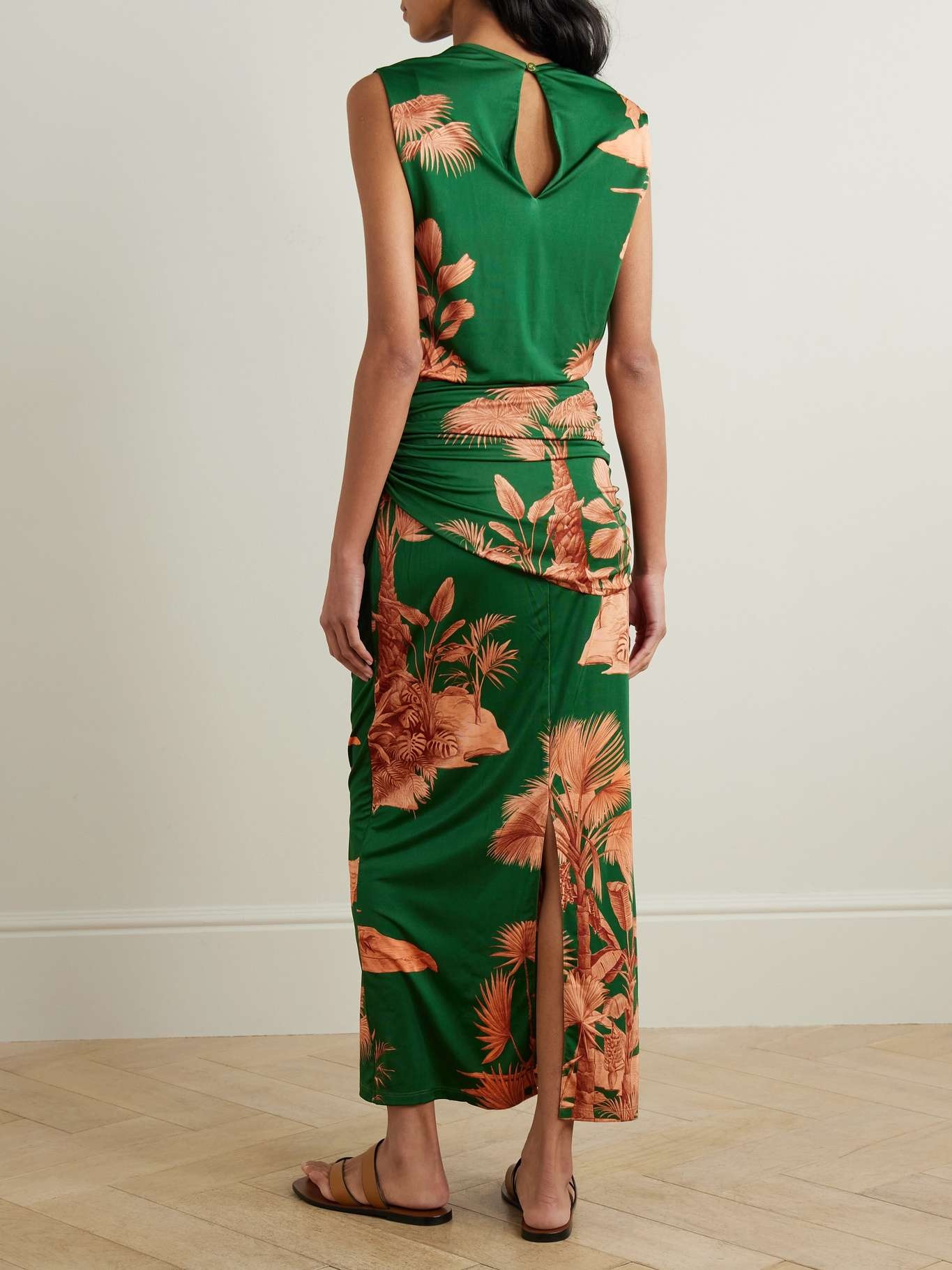 Finding The Way ruched floral-print jersey midi dress - 3
