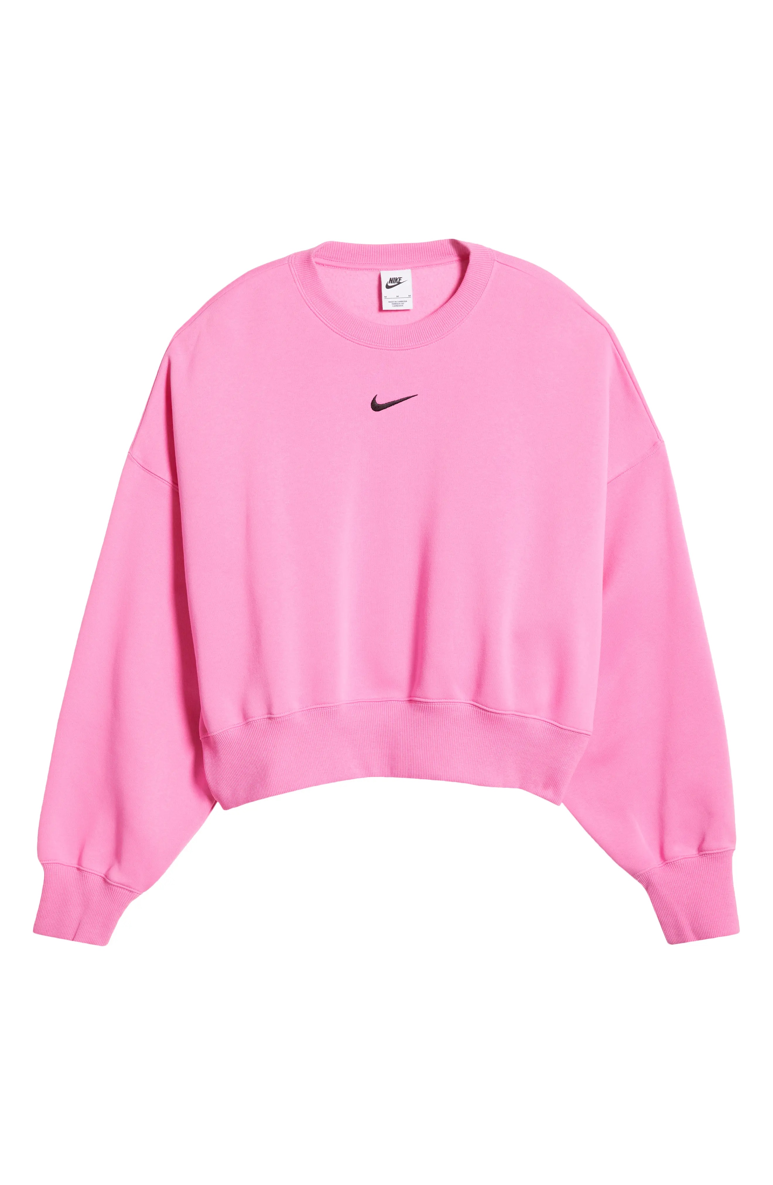 Phoenix Fleece Crewneck Sweatshirt in Playful Pink/Black - 4