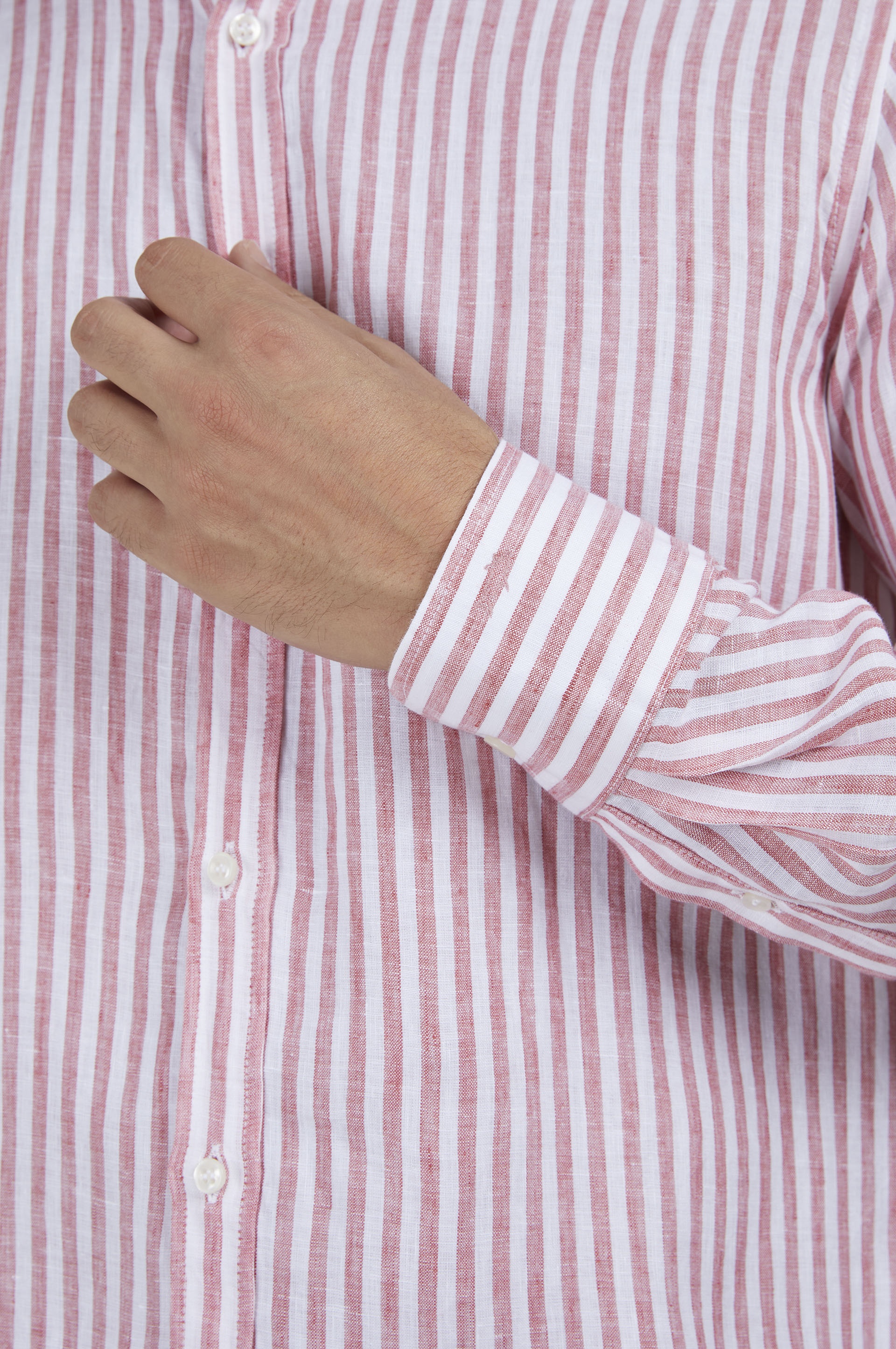 LINEN SHIRT WITH FRENCH COLLAR - 6