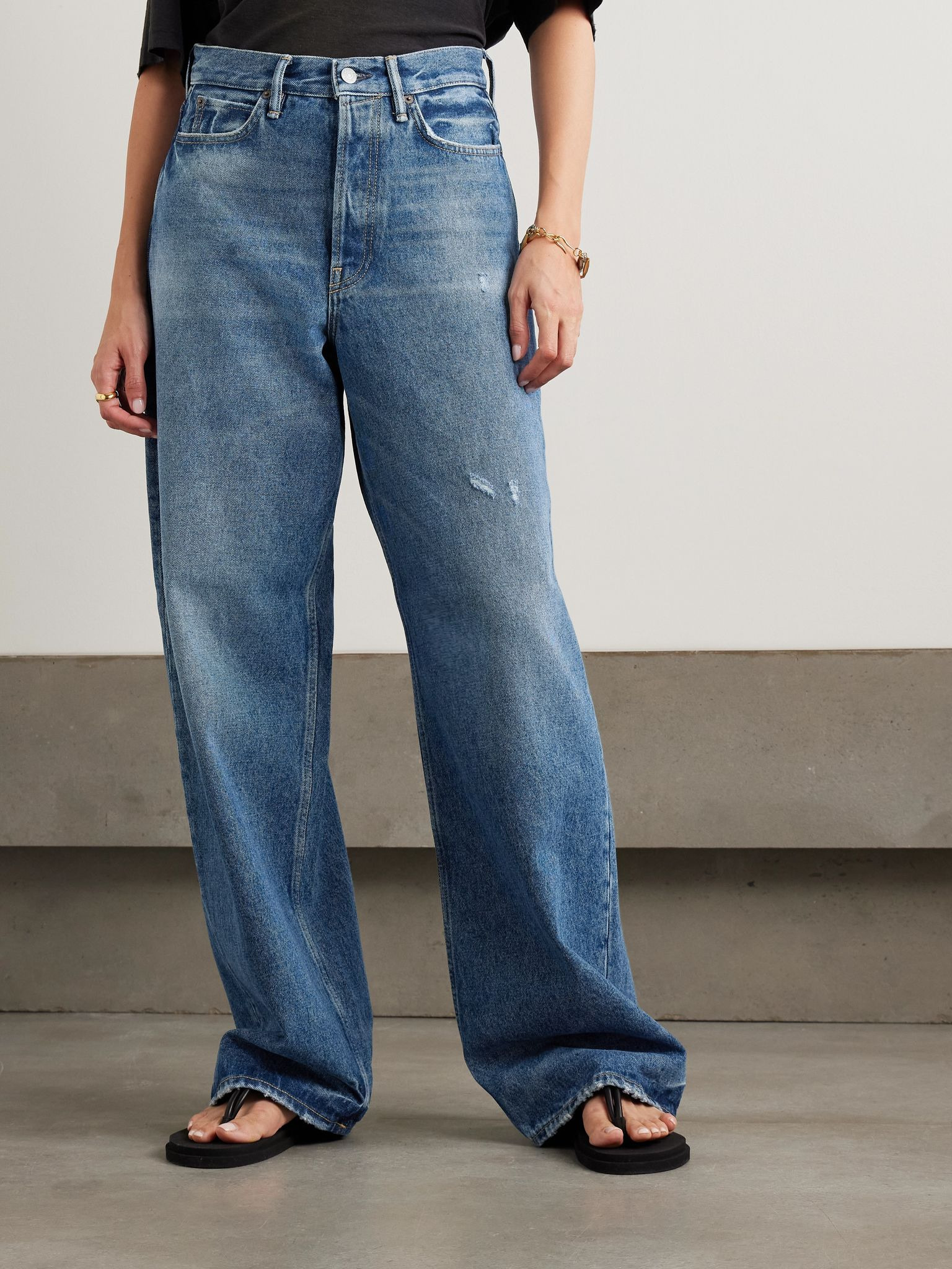 1981 low-rise wide-leg organic jeans Blue - 3