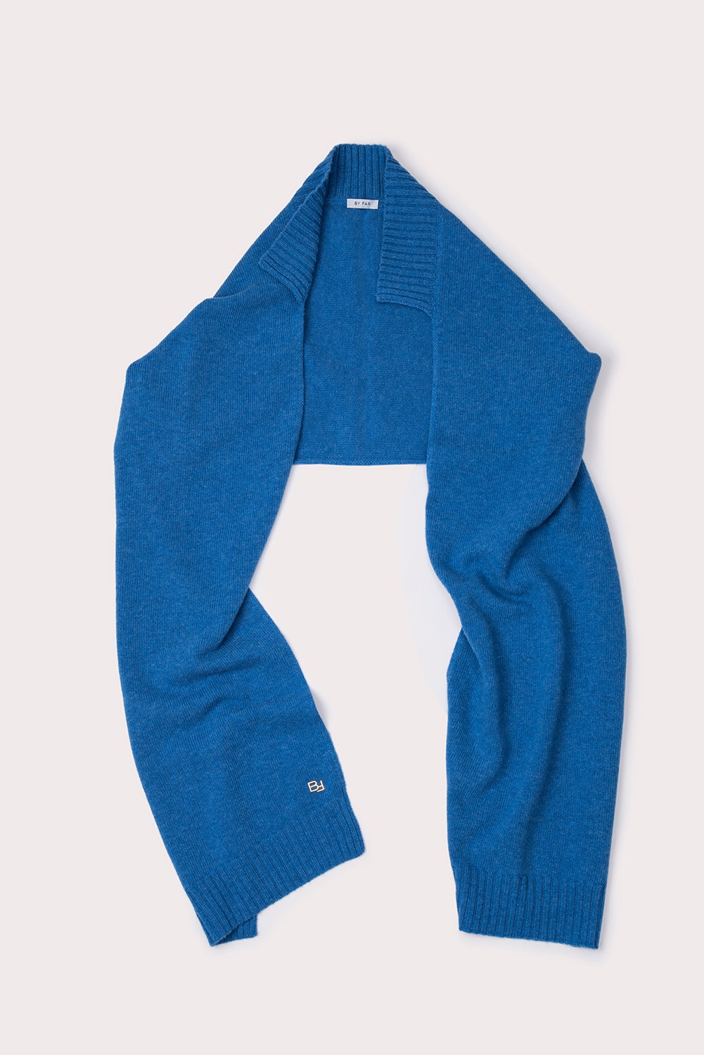 Collar Scarf Deep Blue Wool - 1