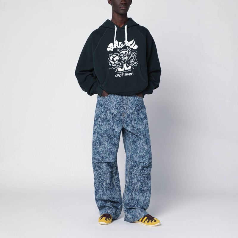 BRAIN DEAD Forest green hoodie outlook