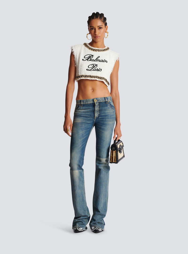 Balmain Western bootcut denim jeans outlook