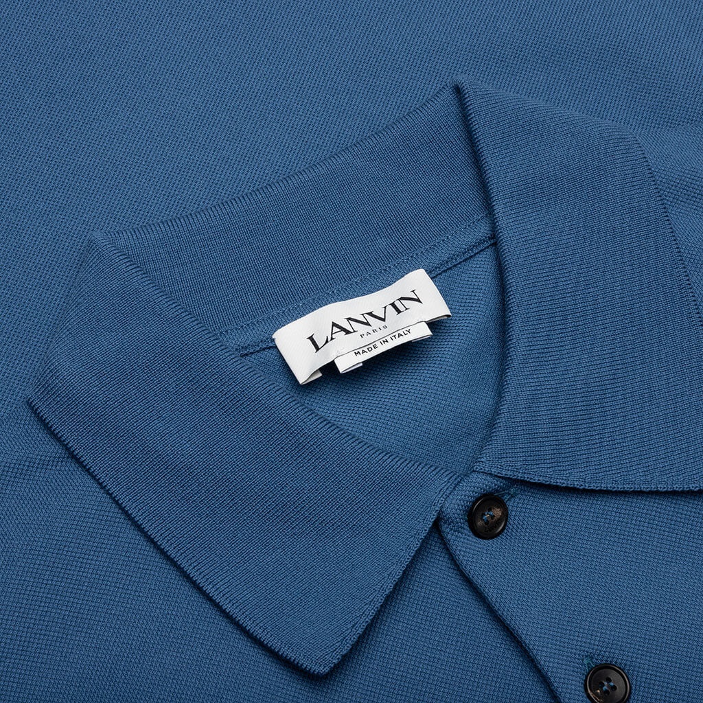 CLASSIC OVERSIZED POLO WITH CURB DETAIL - NEPTUNE BLUE - 4