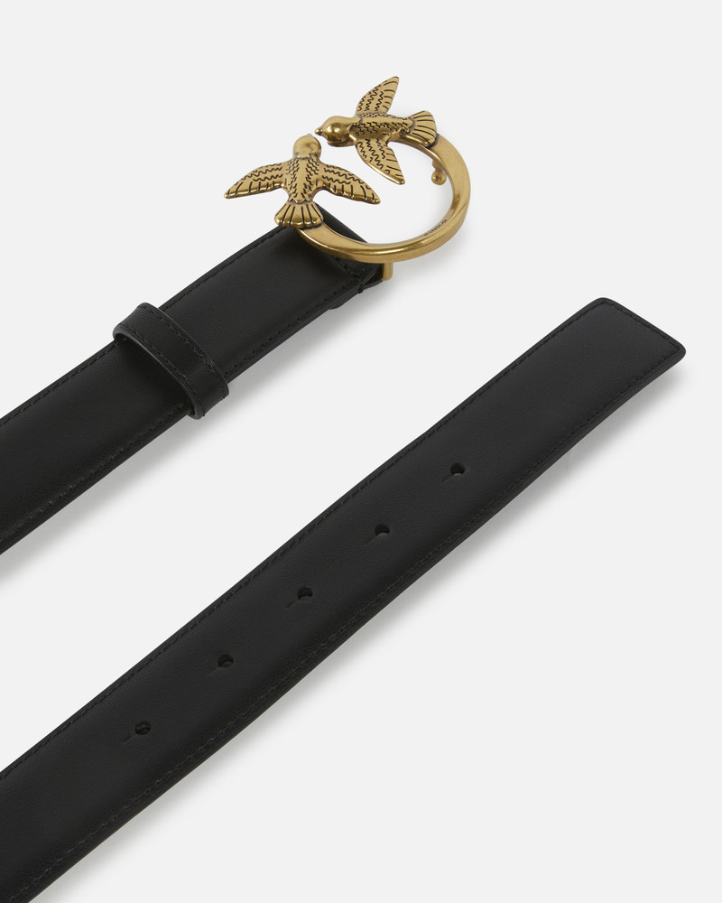 LOVE BIRDS LEATHER BELT 3CM 3