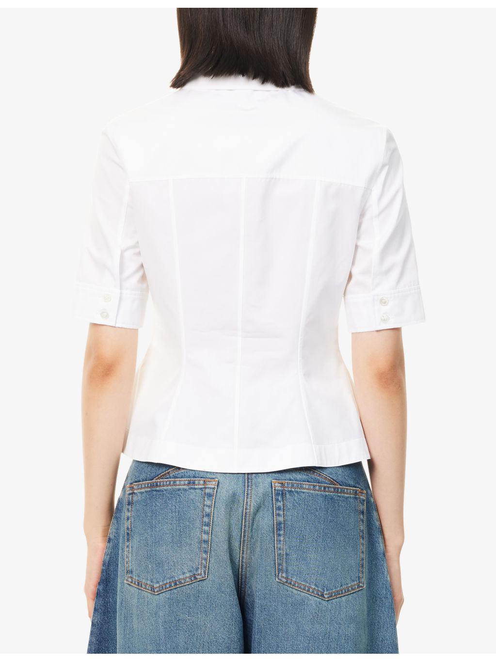 Short-Sleeve Tailored Cotton Shirt - 4