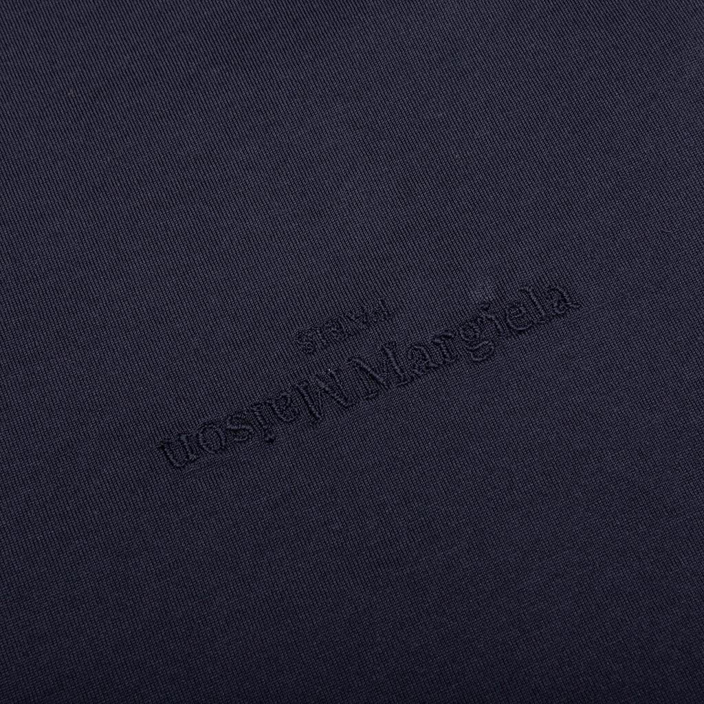 UPSIDE DOWN LOGO T-SHIRT  - BLUE/TONAL EMBROIDERY - 3