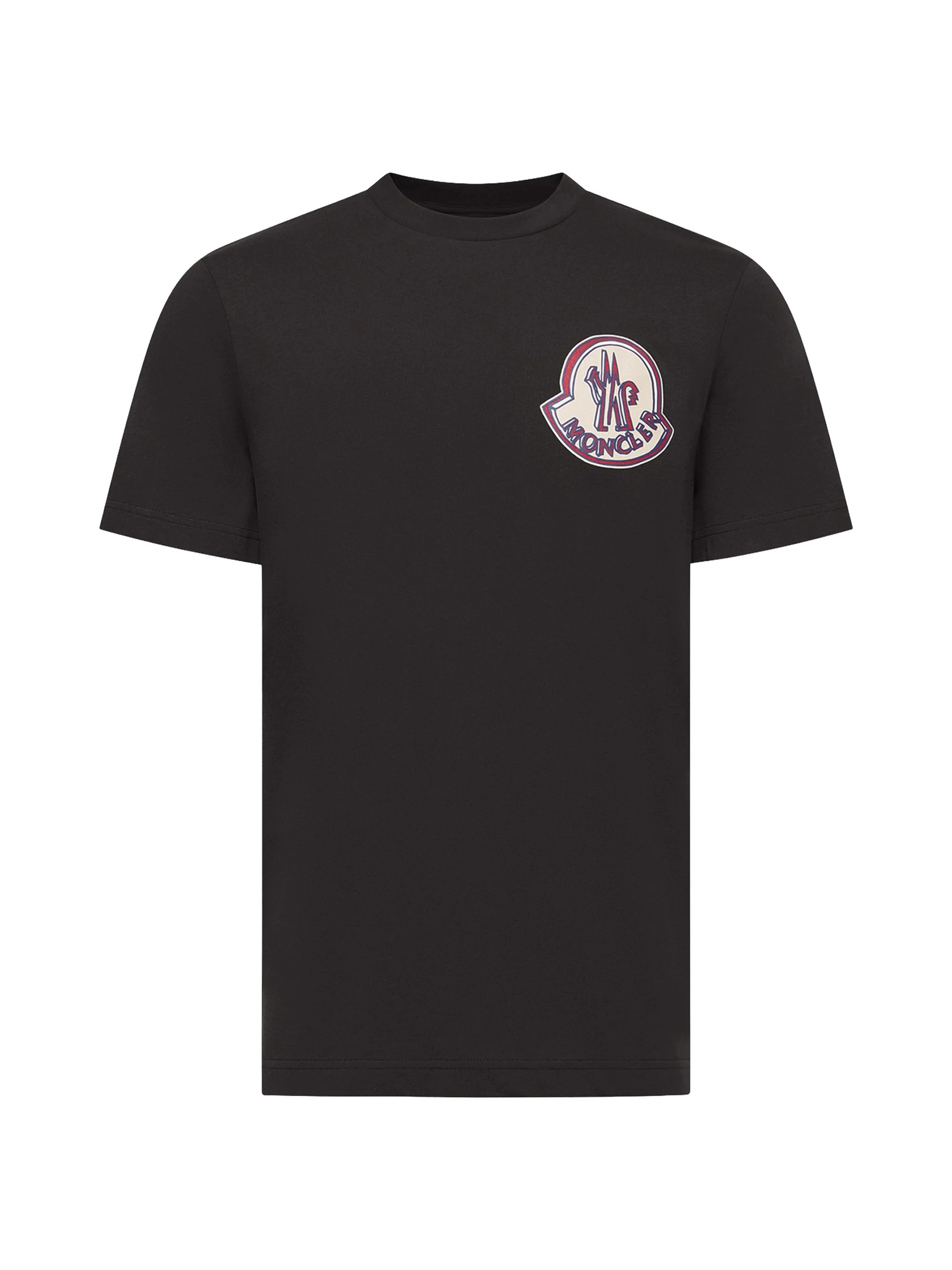 Men's Crewneck T-Shirt in Cotton - Black - 1
