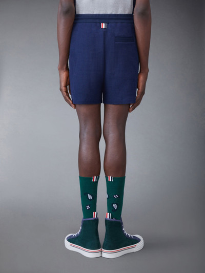 Thom Browne Mid Thigh Summer Shorts in Textured Check outlook