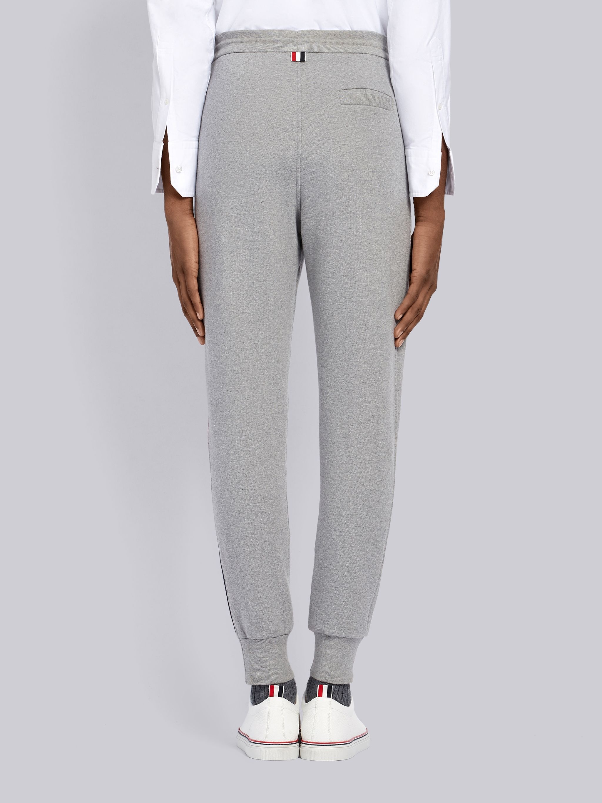 Light Grey Loopback Jersey Vertical Stripe Sweatpant - 3