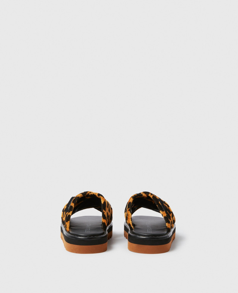 Stella McCartney Sneak-Elyse Leopard Twisted Sandals outlook