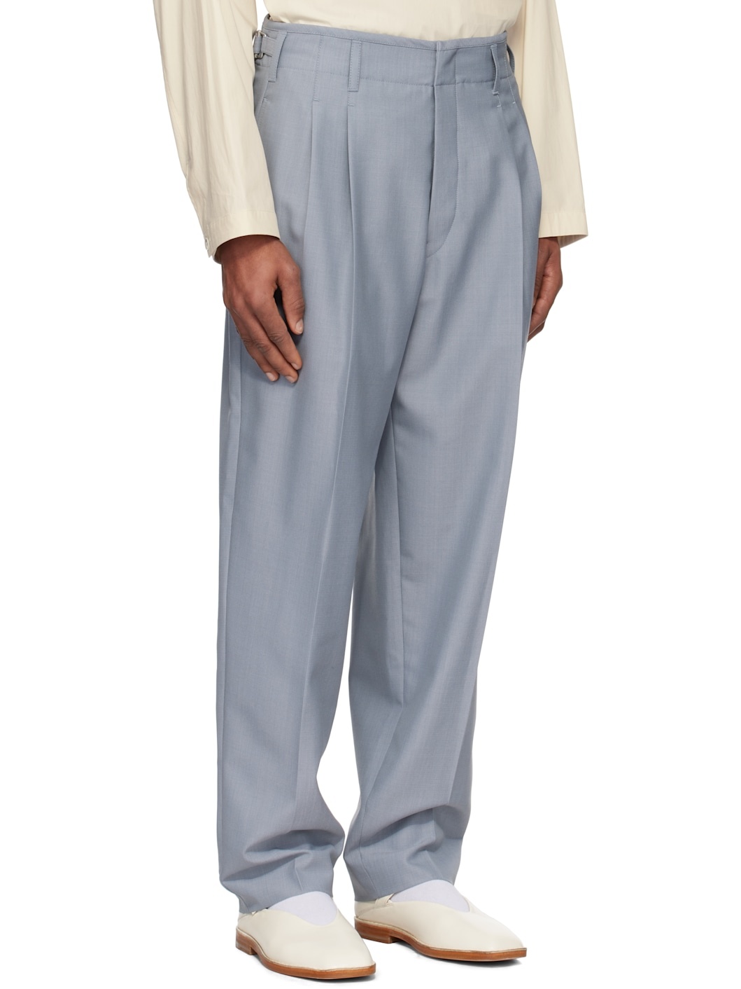 Gray Pleated Trousers - 2