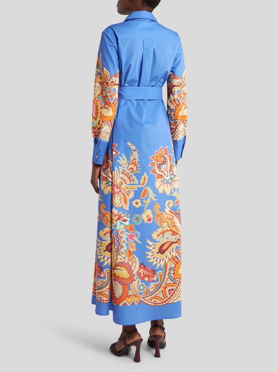 PRINTED POPLIN SHIRT DRESS - 4