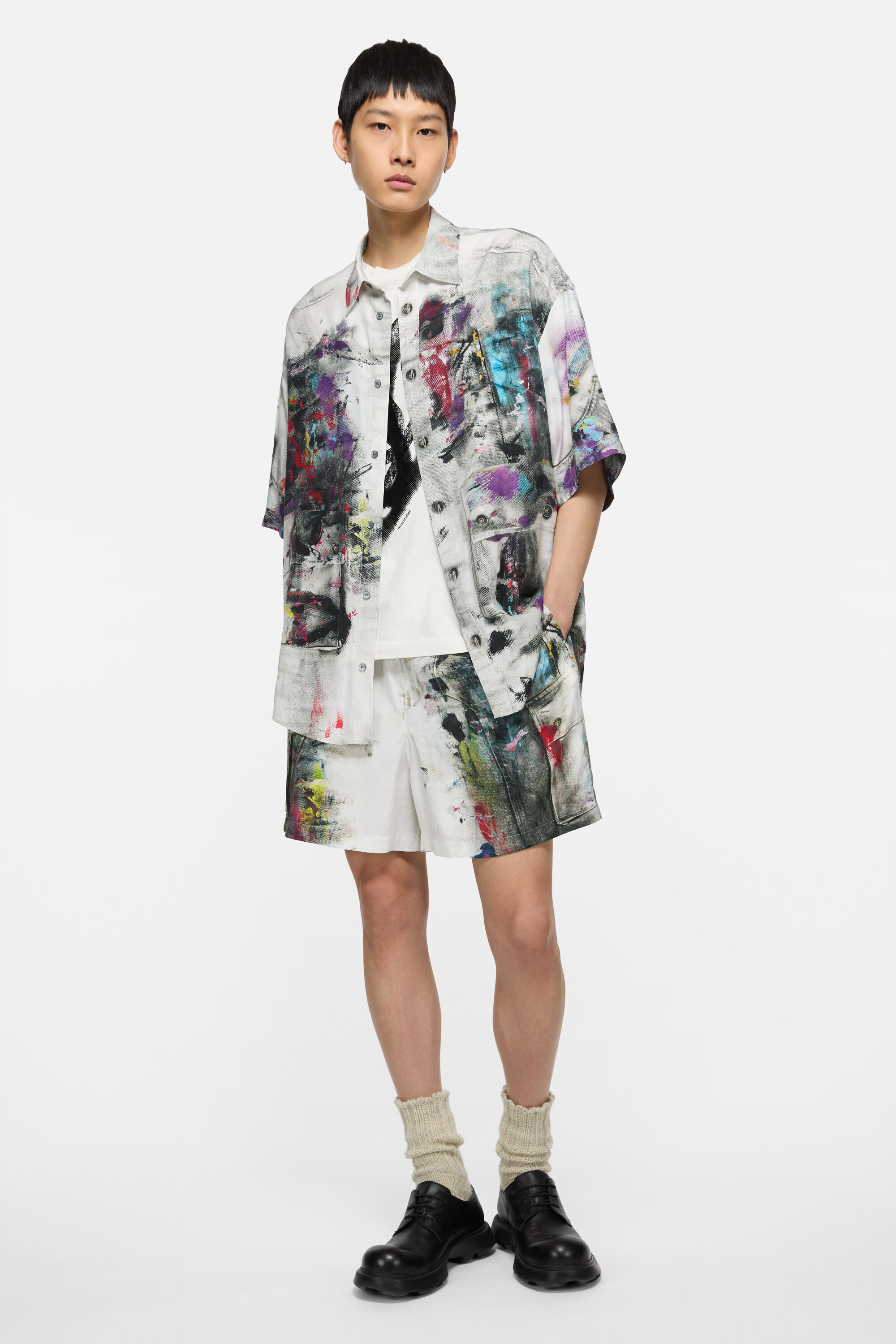 Shorts printed - White Multicolor - 2