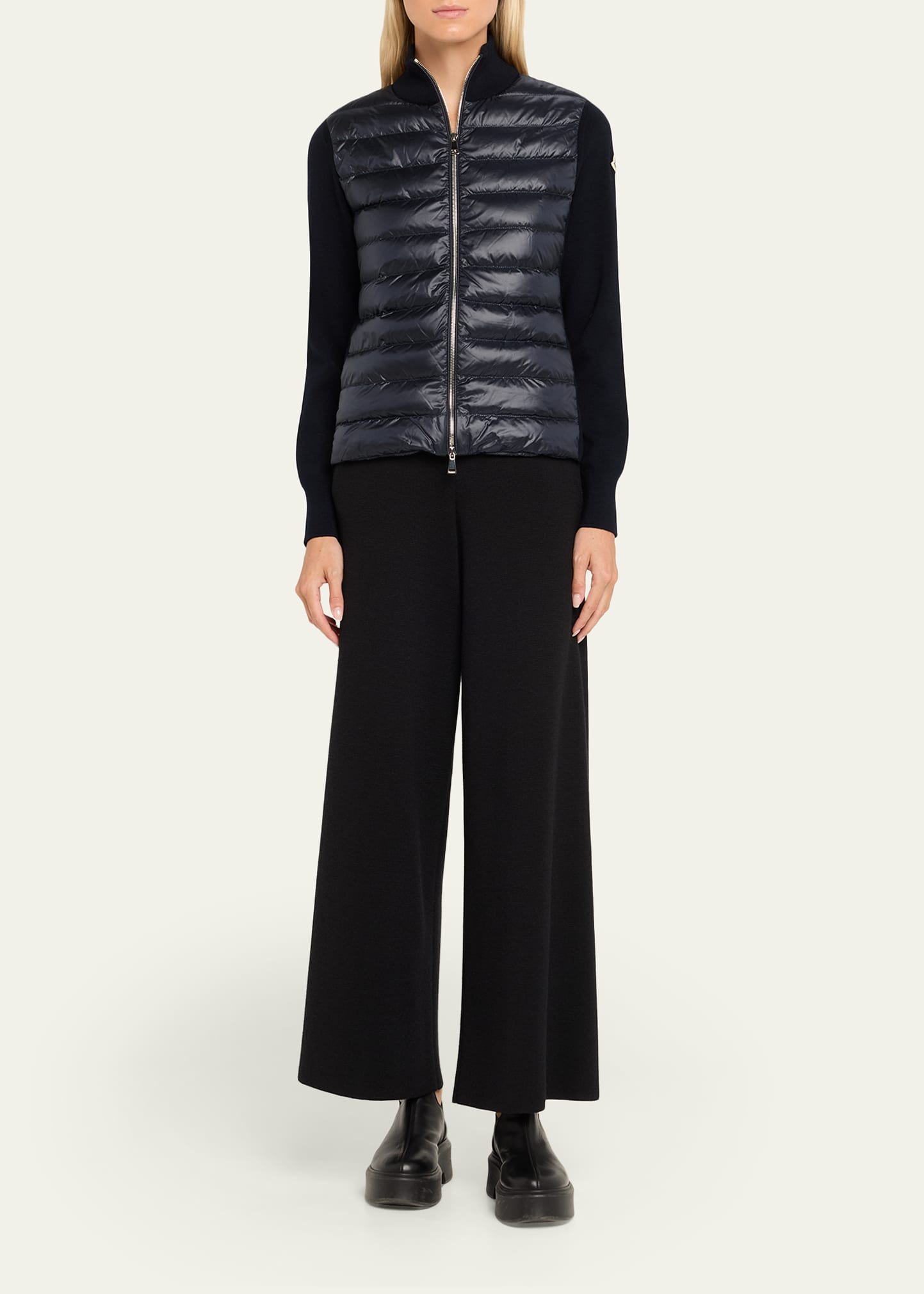 Combo Down Short Cardigan - 2