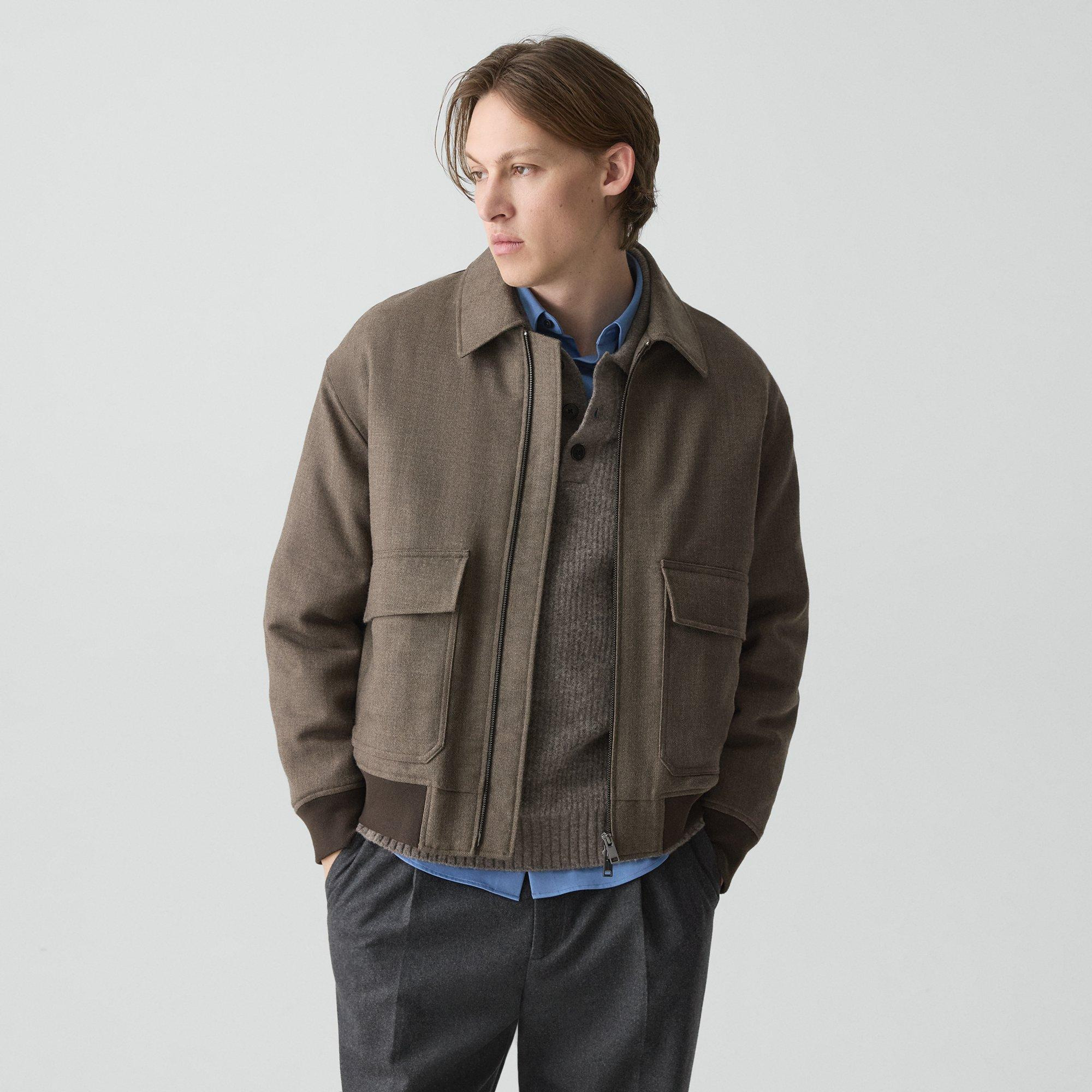 Modern Aviator Jacket in Dapper Wool - 2