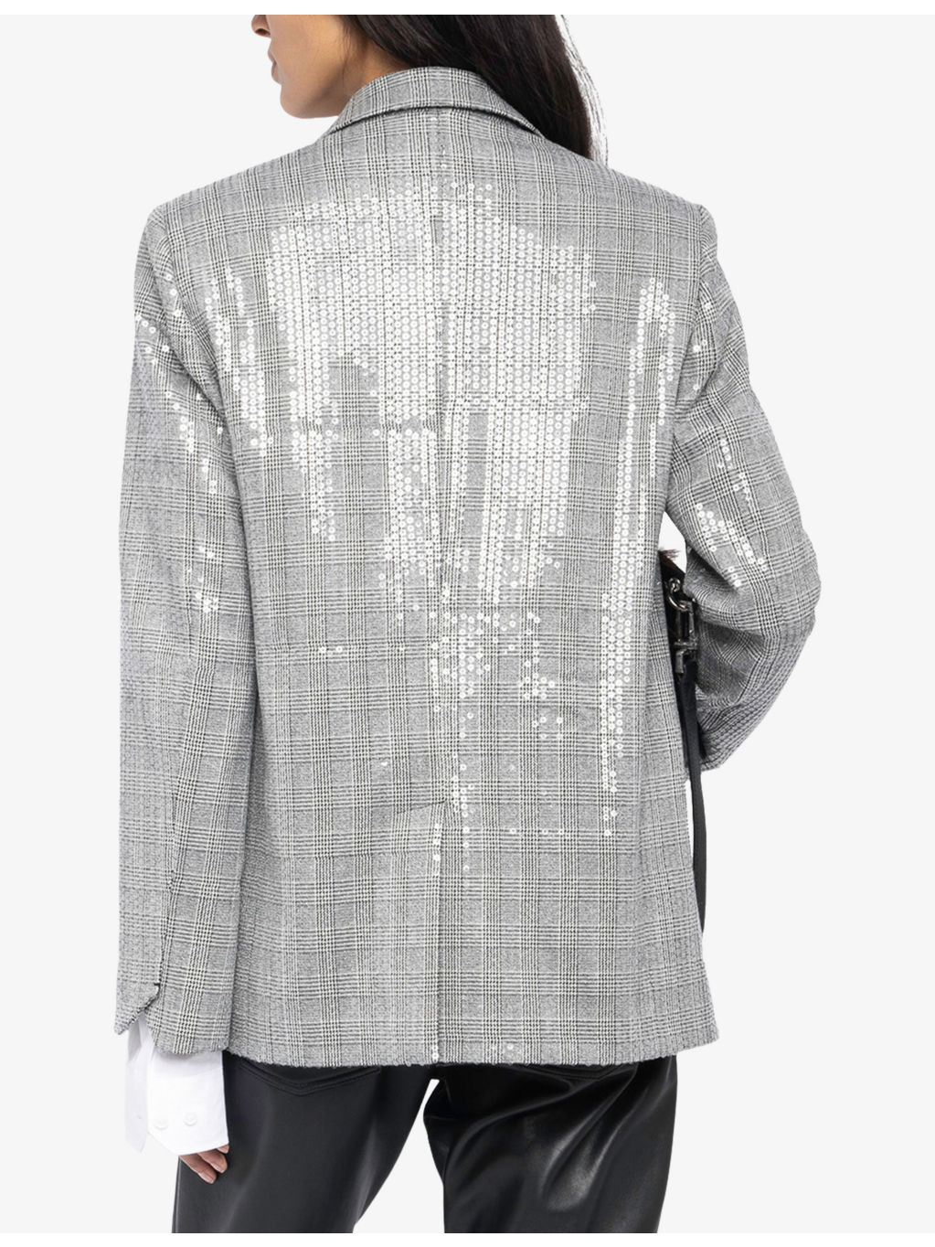 Vanille Sequin-Embellished Single-Breasted Stretch-Woven Blazer - 4