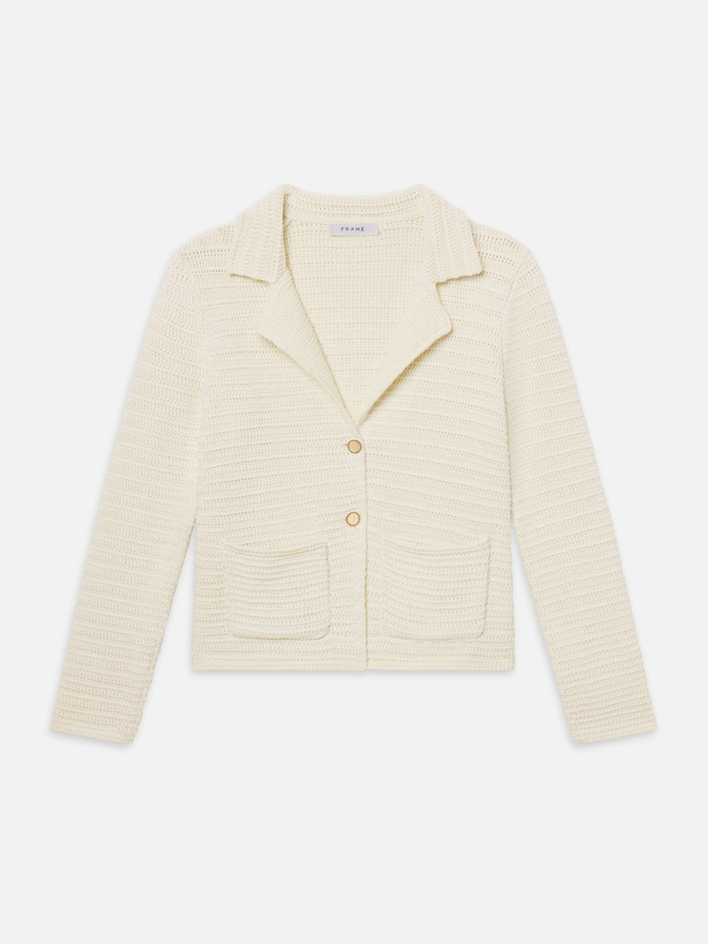 The Crochet Blazer in Cream 1