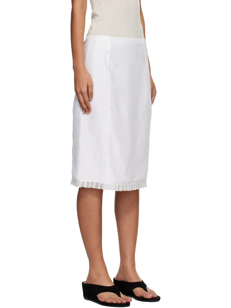 White H-Line Laced Midi Skirt 2
