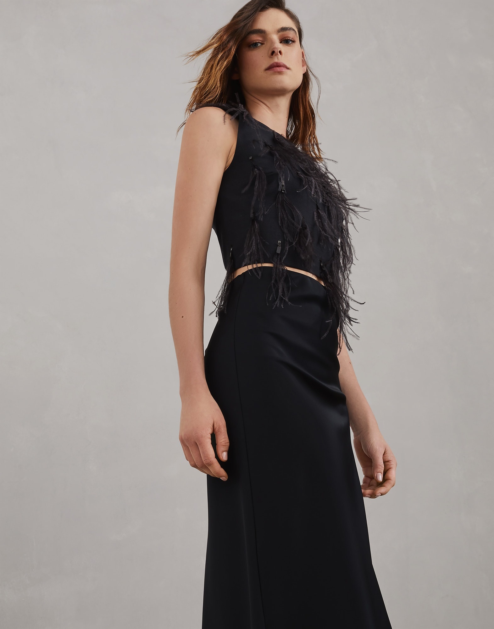 Brunello Cucinelli Satin cady mermaid skirt | REVERSIBLE