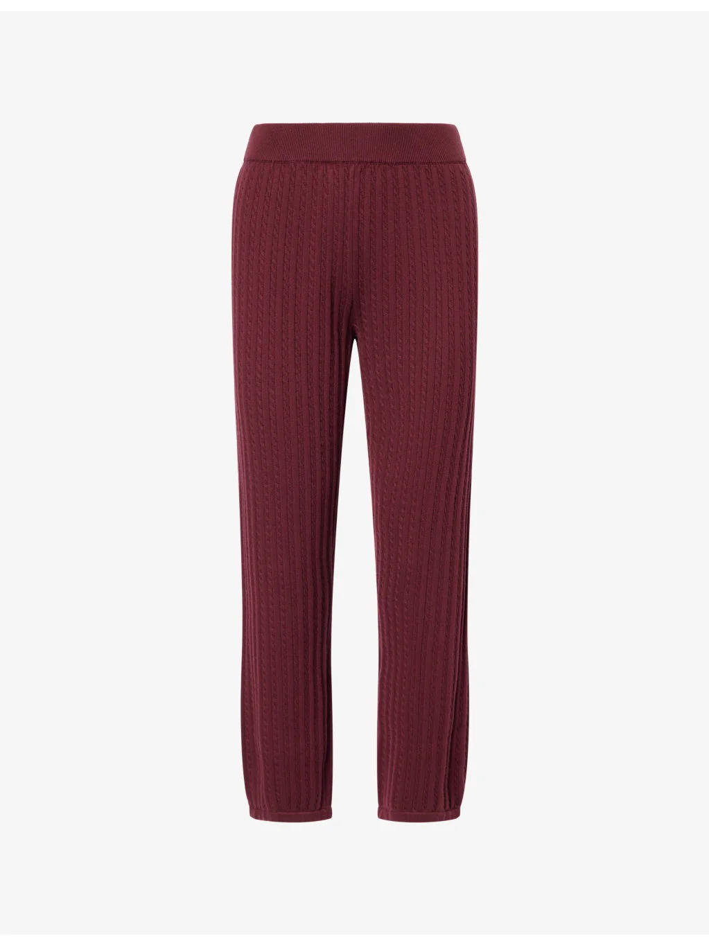 Cable-Knit Straight-Leg Cotton And Cashmere Trousers - 1