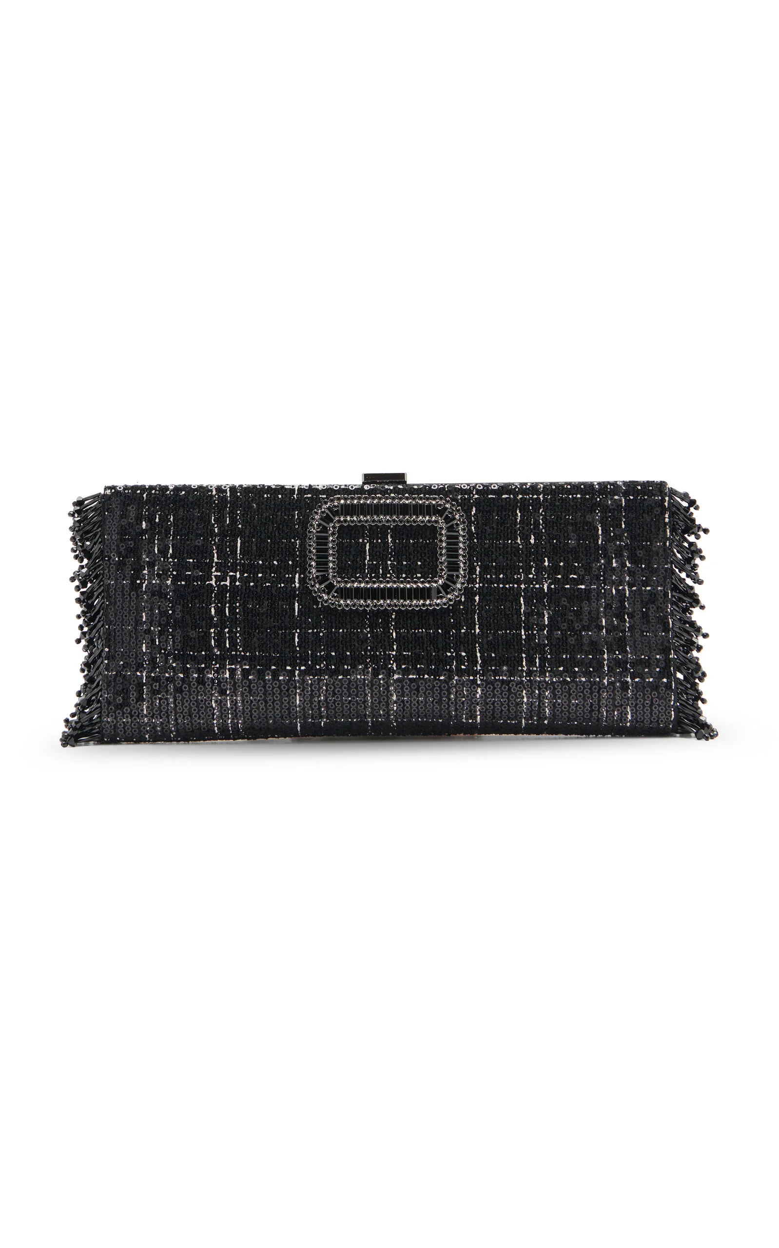 Pilgrim Fringe Tweed Clutch black - 1
