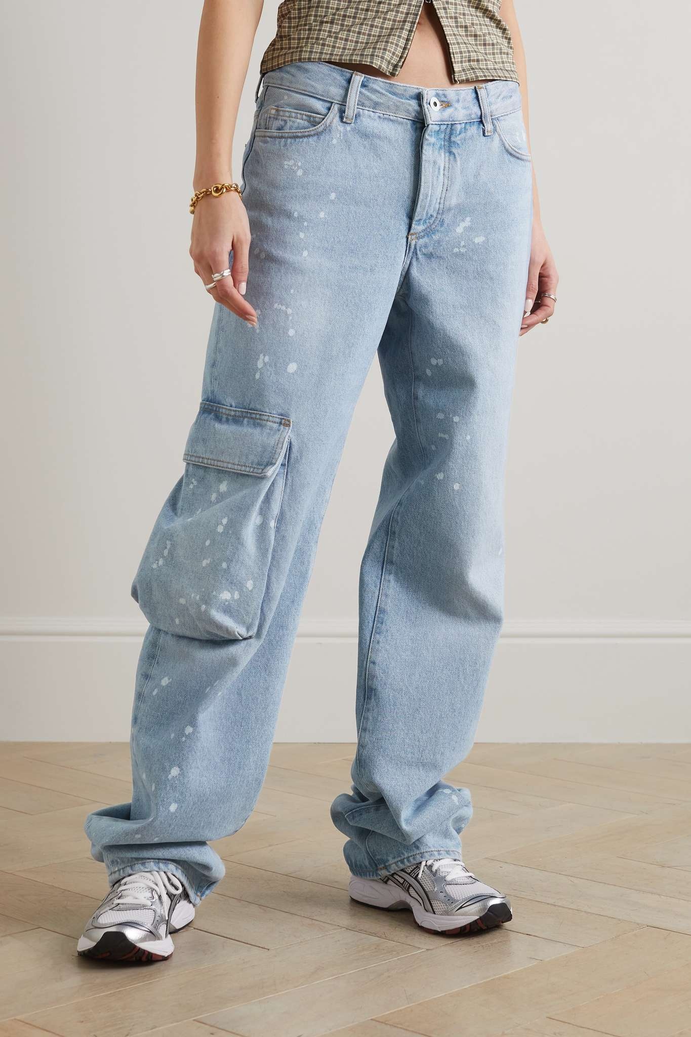 Toybox paint-splattered high-rise straight-leg jeans - 3
