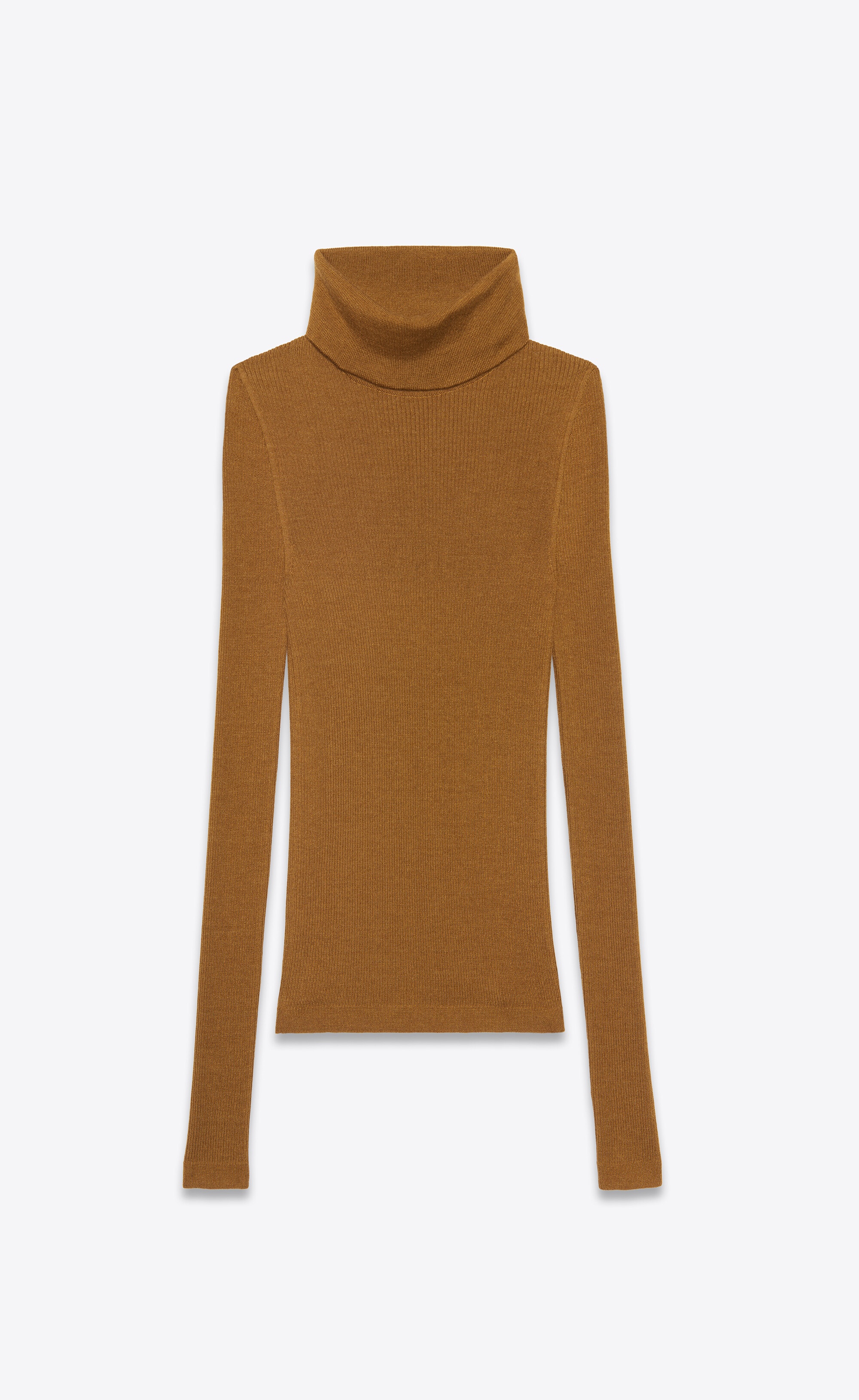 ribbed turtleneck sweater in cashmere, wool and silk - 1