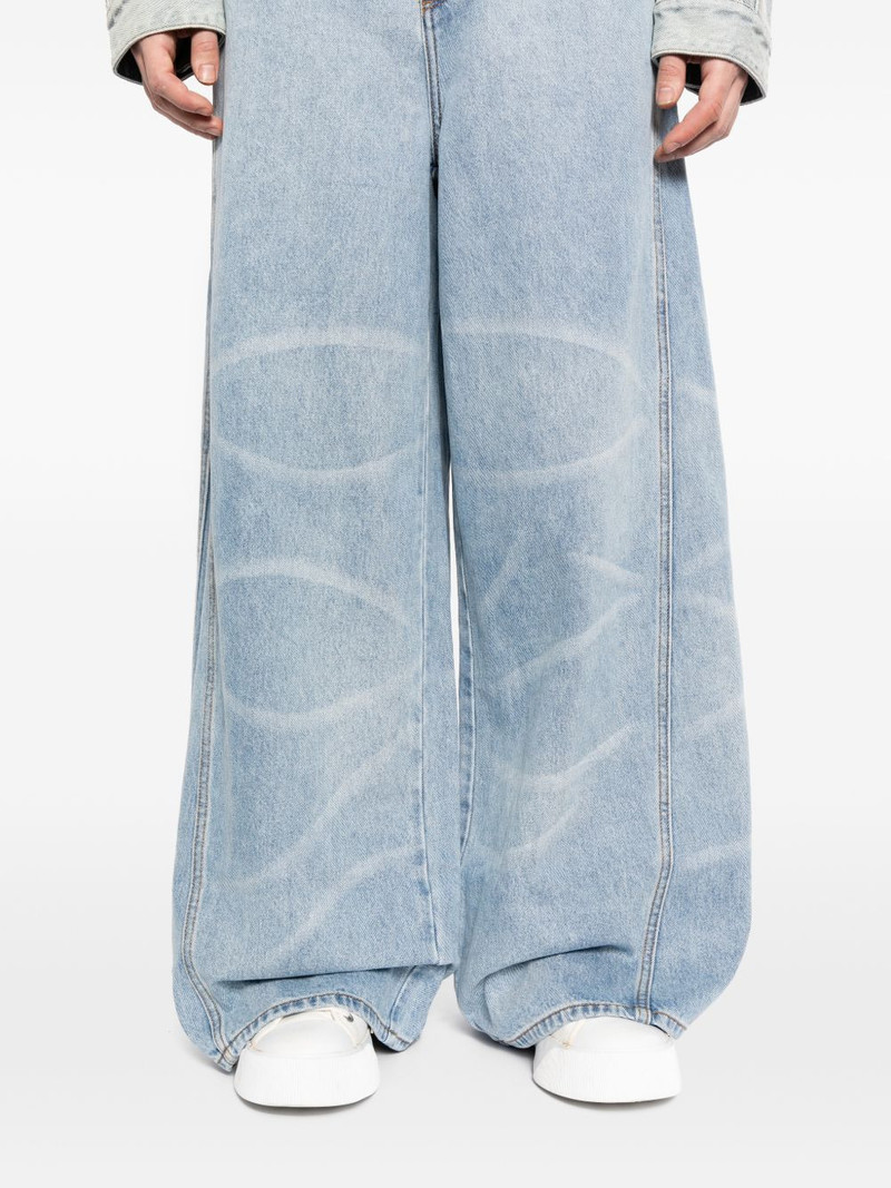 pattern wide-leg jeans 5