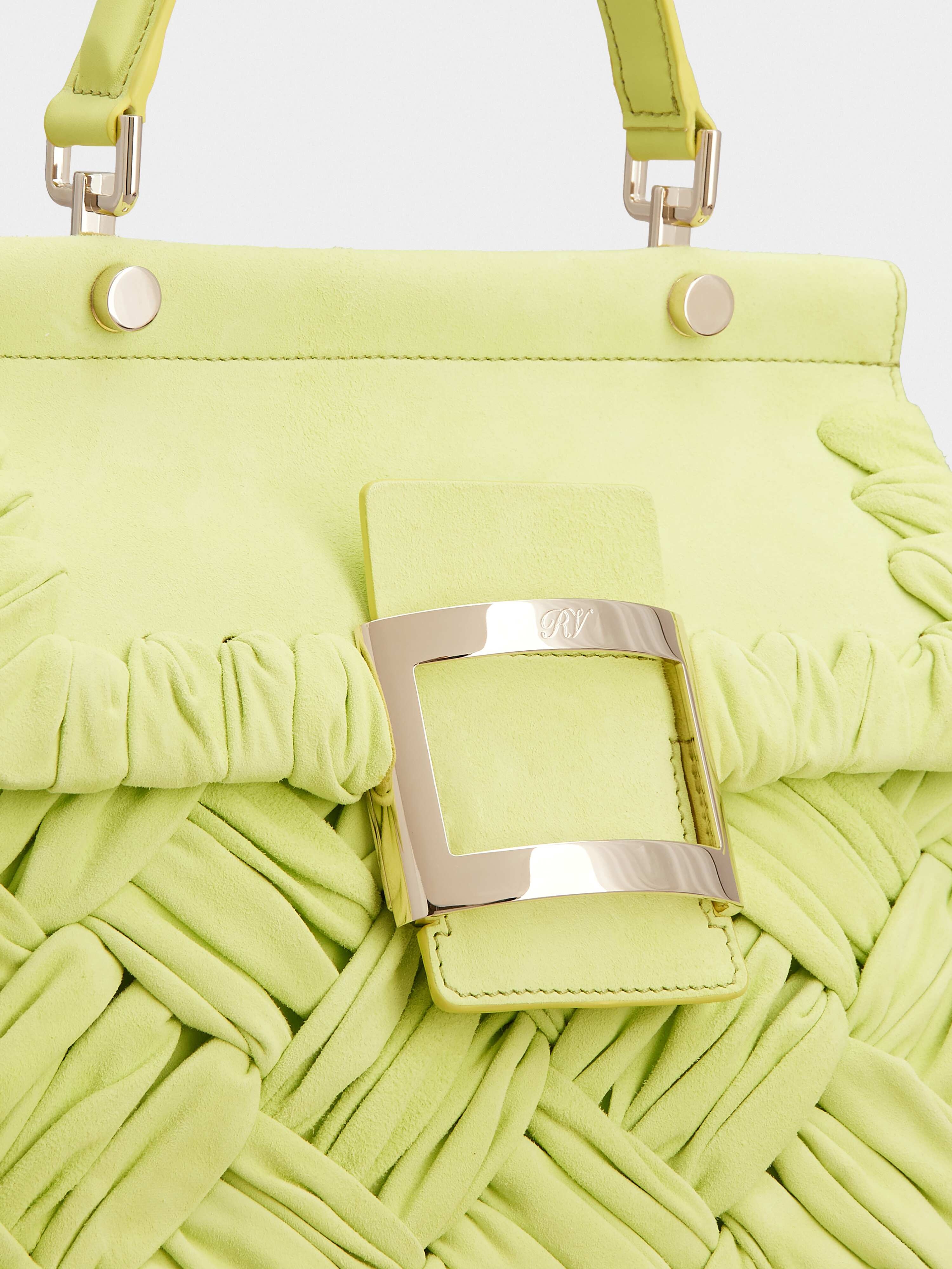 Viv' Cabas Foulard Metal Buckle Bag in Suede - 8