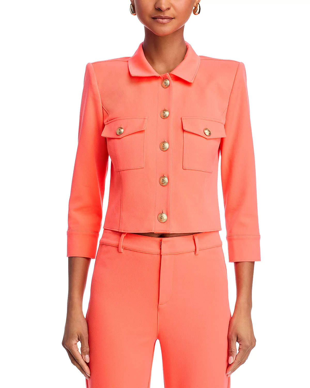 Kumi Button Front Crop Jacket - 2
