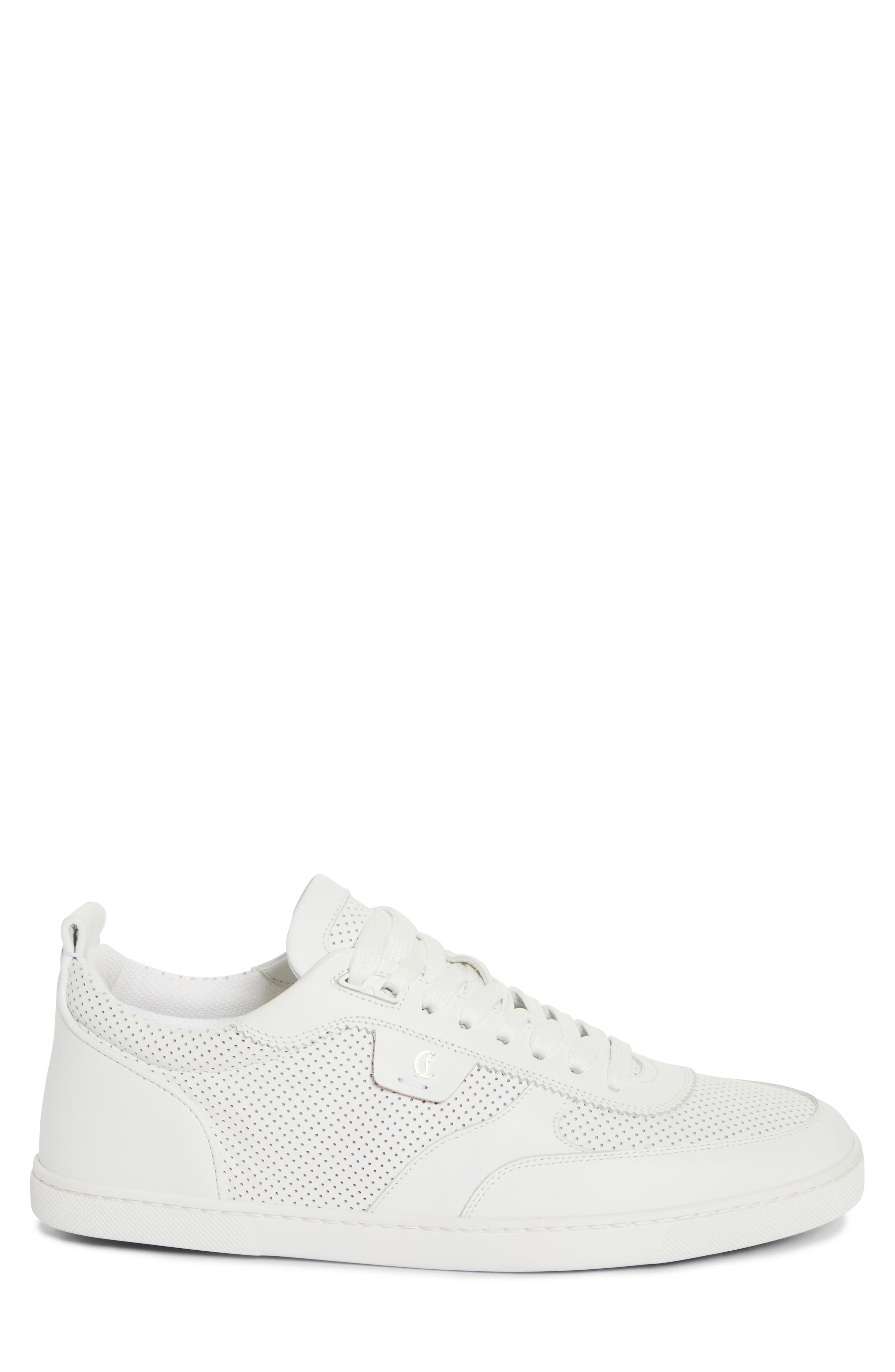 Christian Louboutin Tutti Rui Perforated Sneaker in White at Nordstrom - 3
