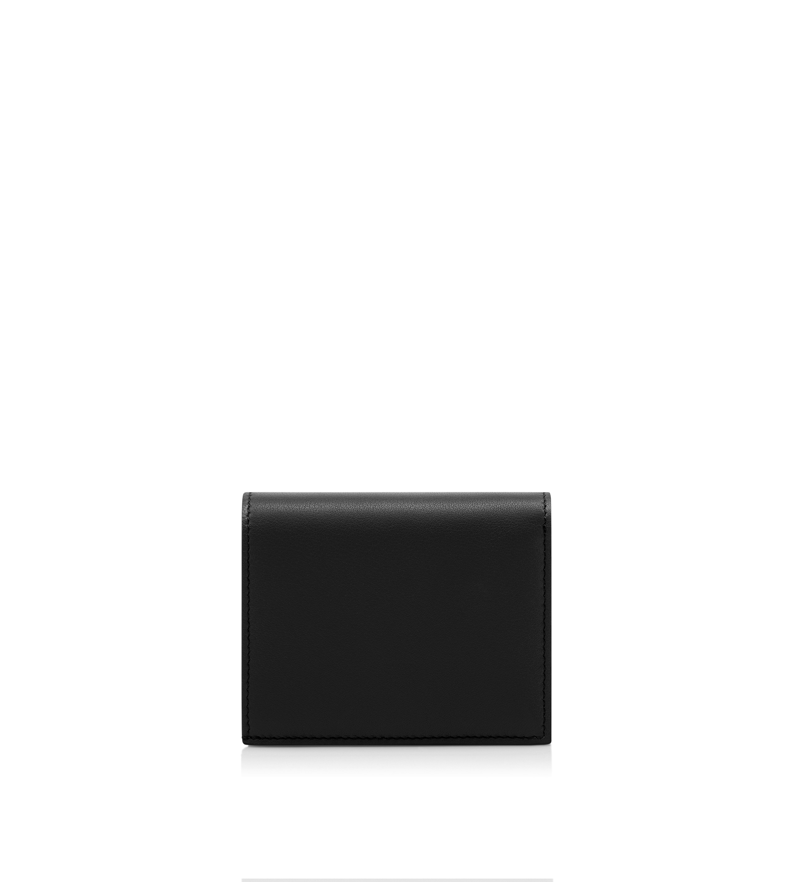 NATURAL GRAIN LEATHER PADLOCK COMPACT WALLET - 2
