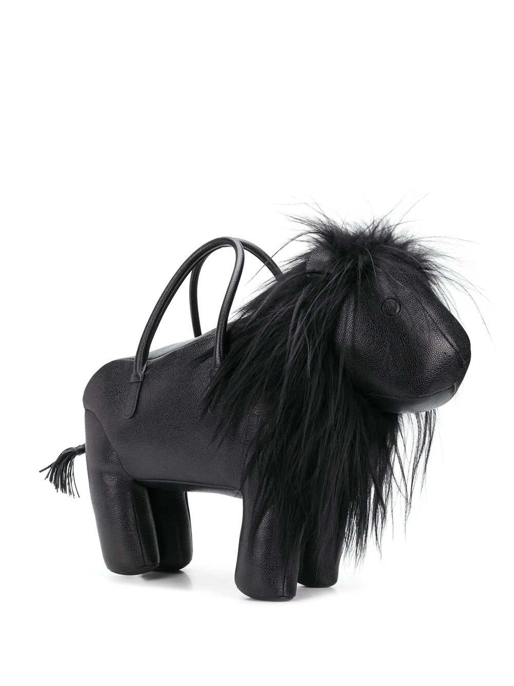 Lion pebbled leather tote bag - 3