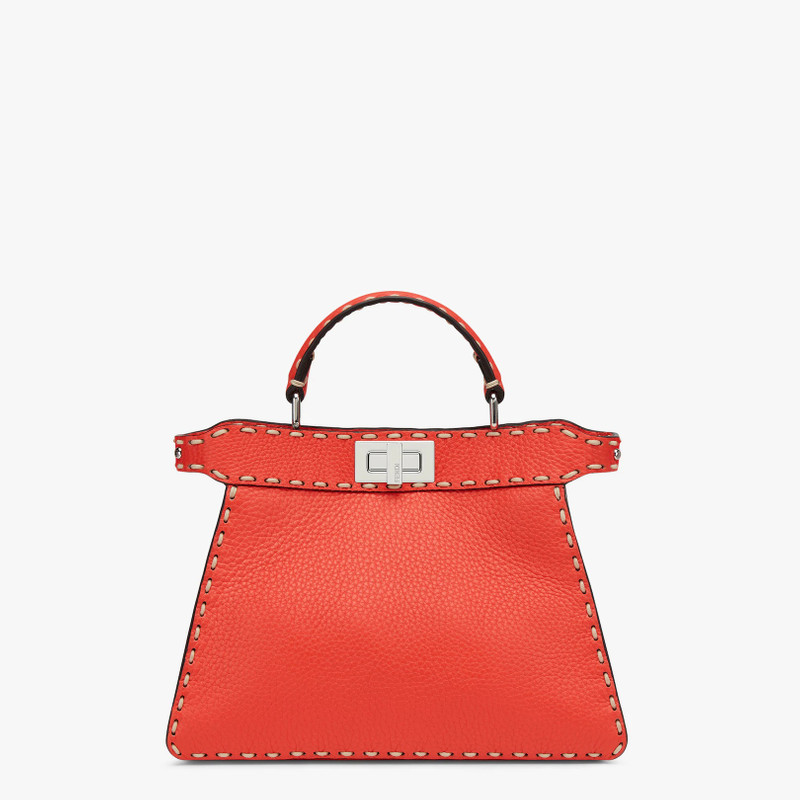 Red full grain leather bag 1