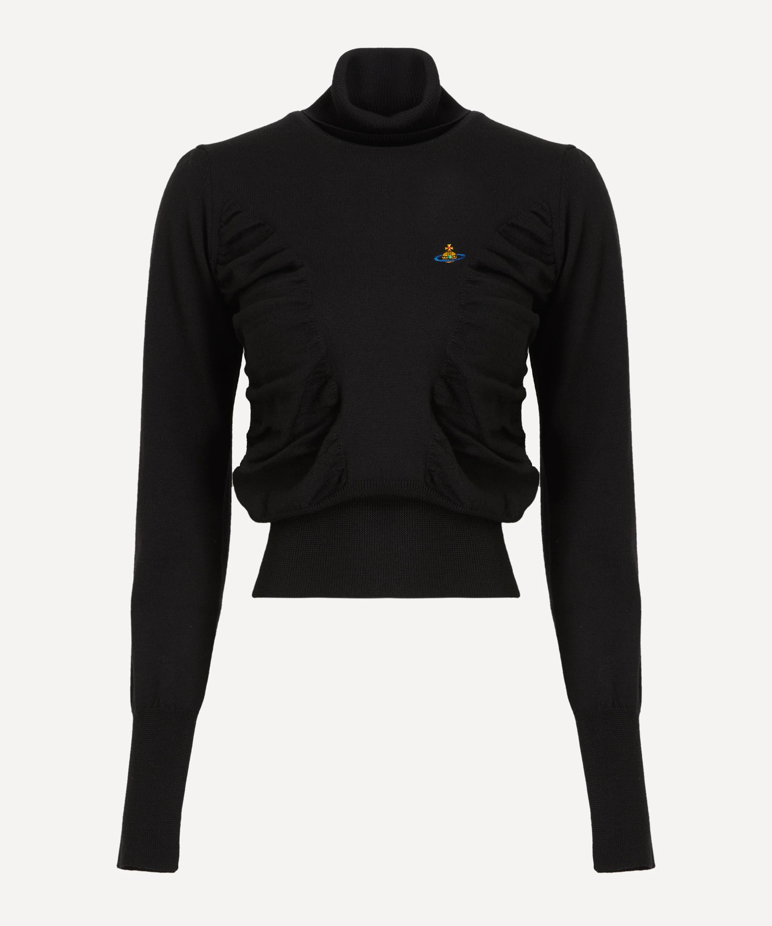 Pamela High-Neck Gathered Jumper - 1