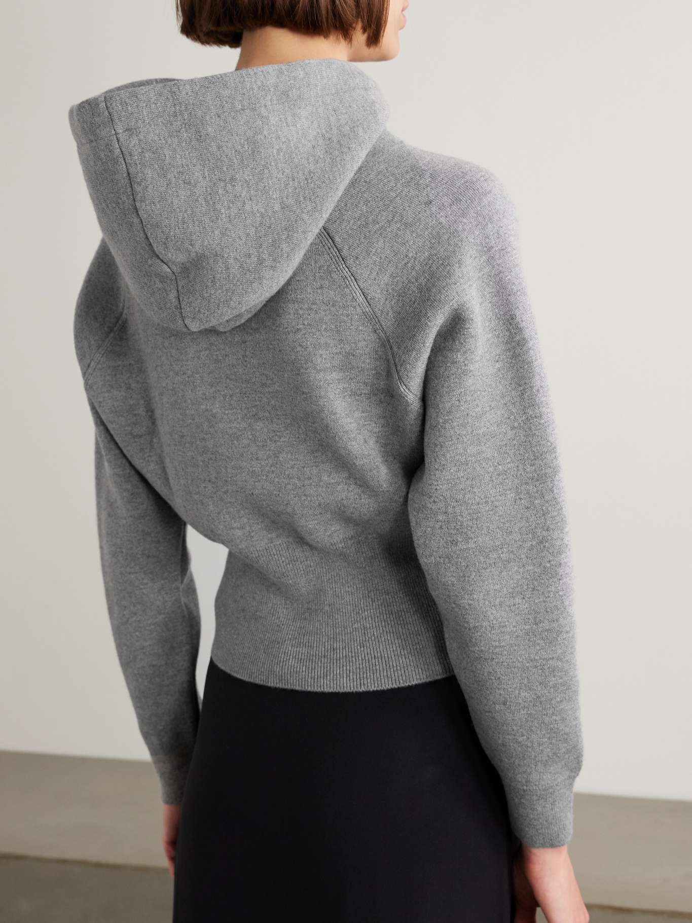 Appliquéd merino wool-blend hoodie - 3