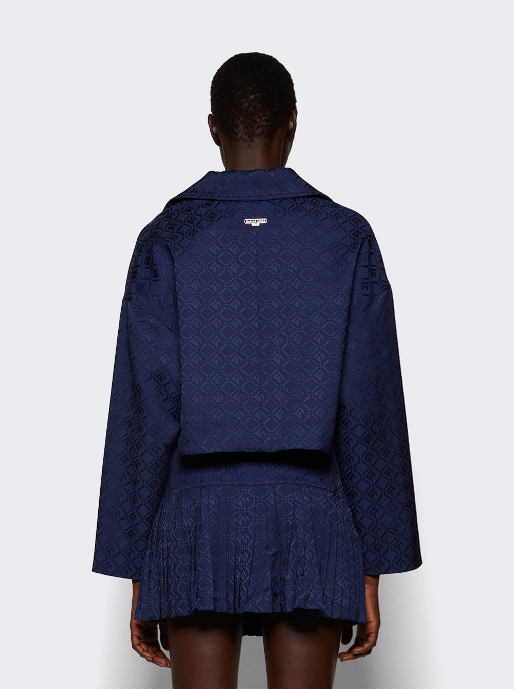 Moon Diamond Jacquard Tailoring Vareuse Navy - 5