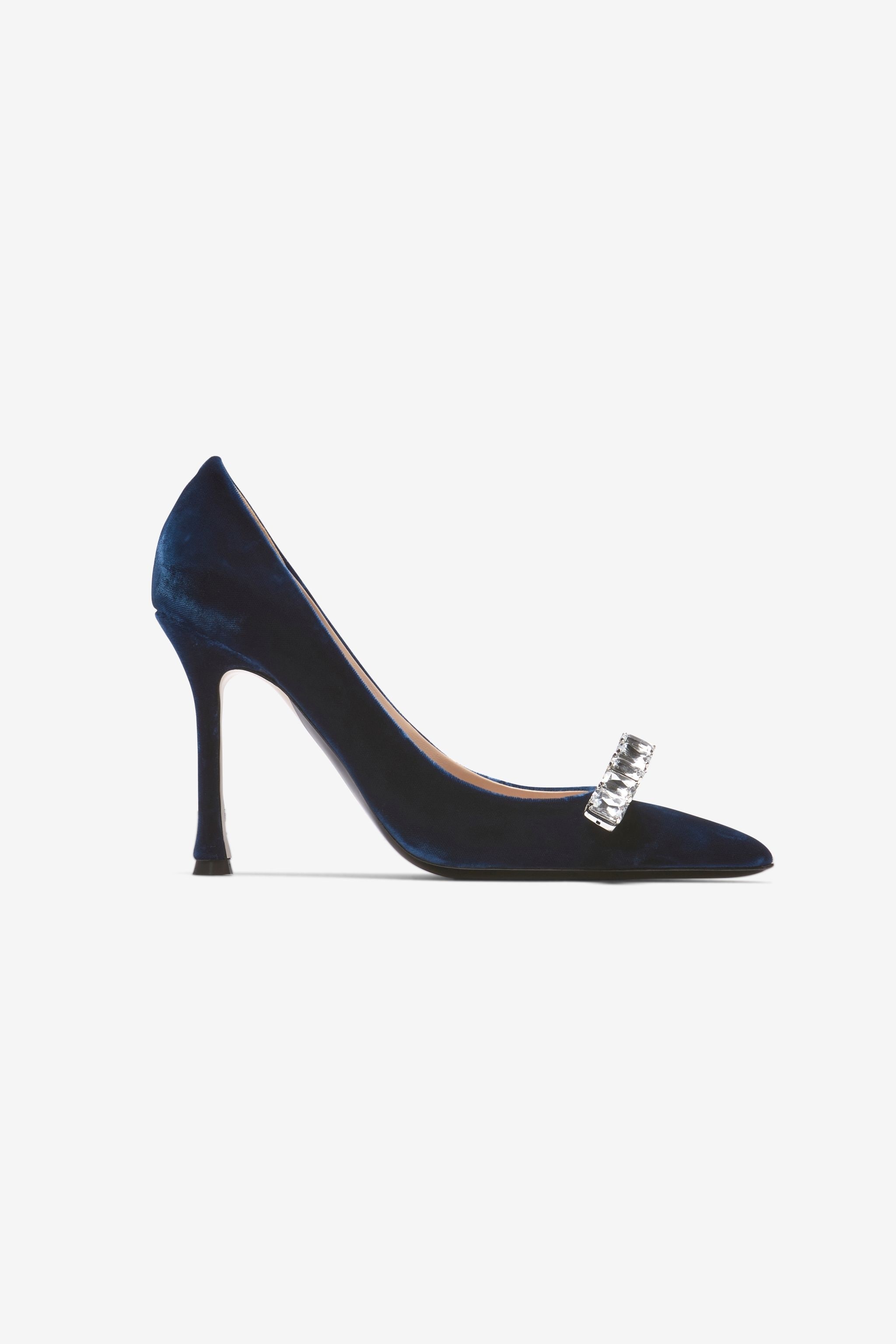 CRYSTAL-EMBELLISHED PUMPS - 1