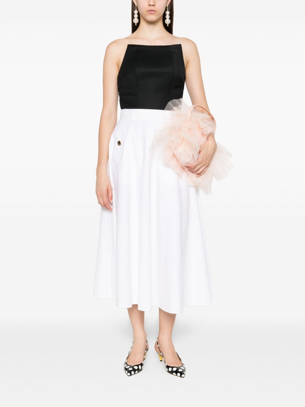 chain-detail midi skirt - 2