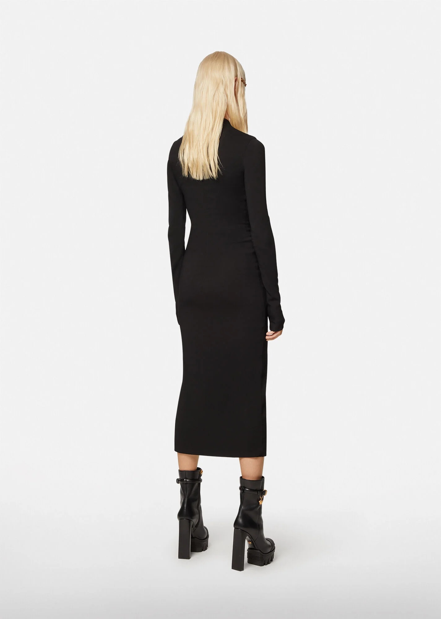 Viscose Sablé Midi Dress - 3