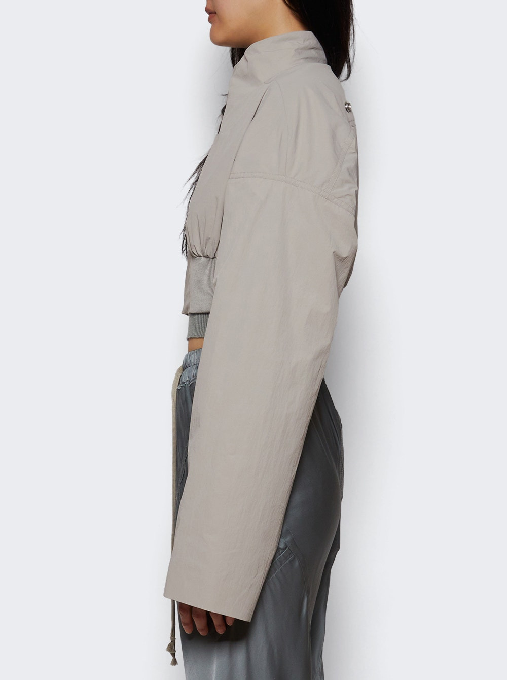 Hollywood Cropped Flight Bomber Jacket Pearl - 3