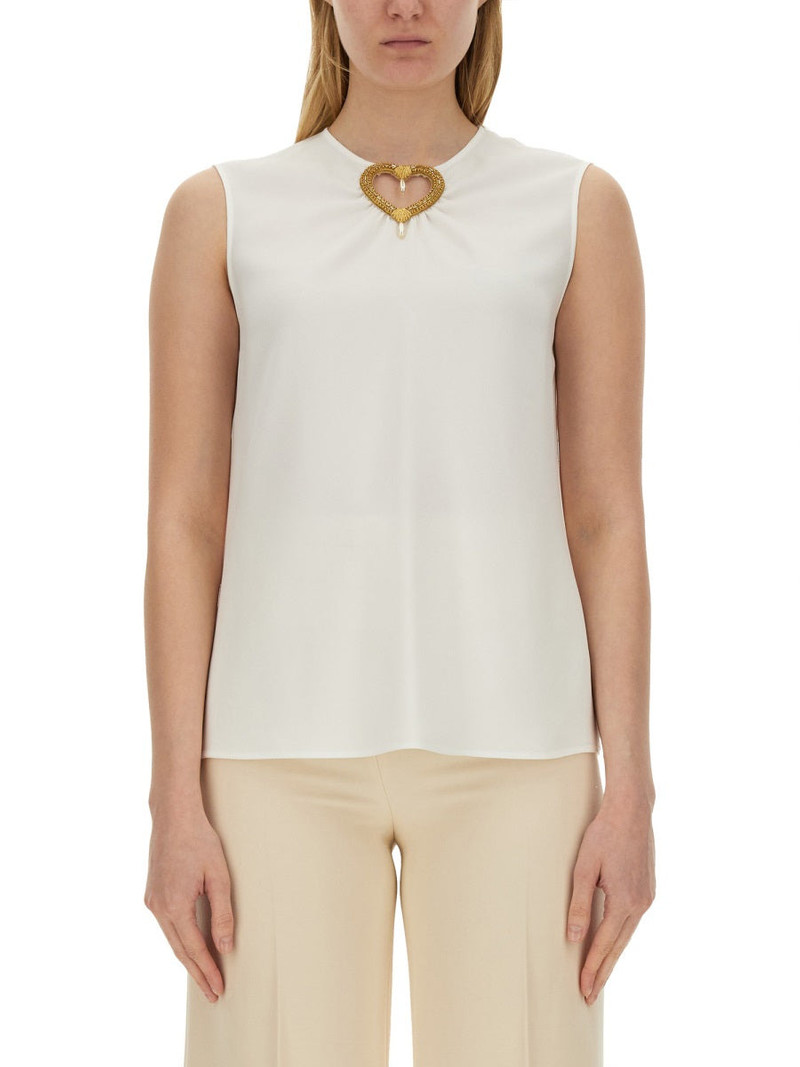 Moschino Women Blouse With Heart Applique - 1