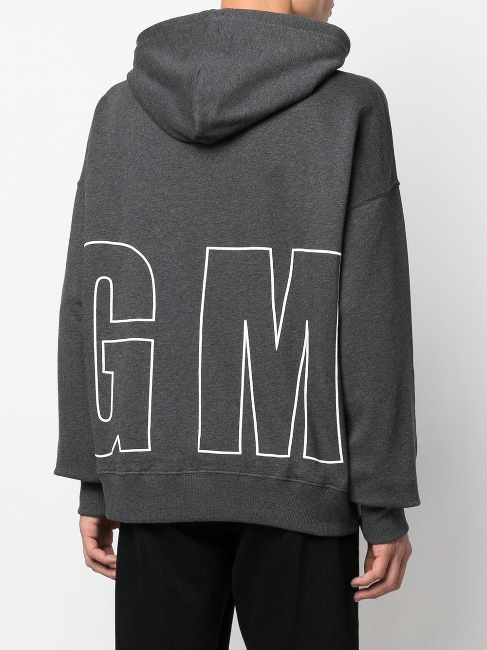 large logo-print drawstring hoodie - 4