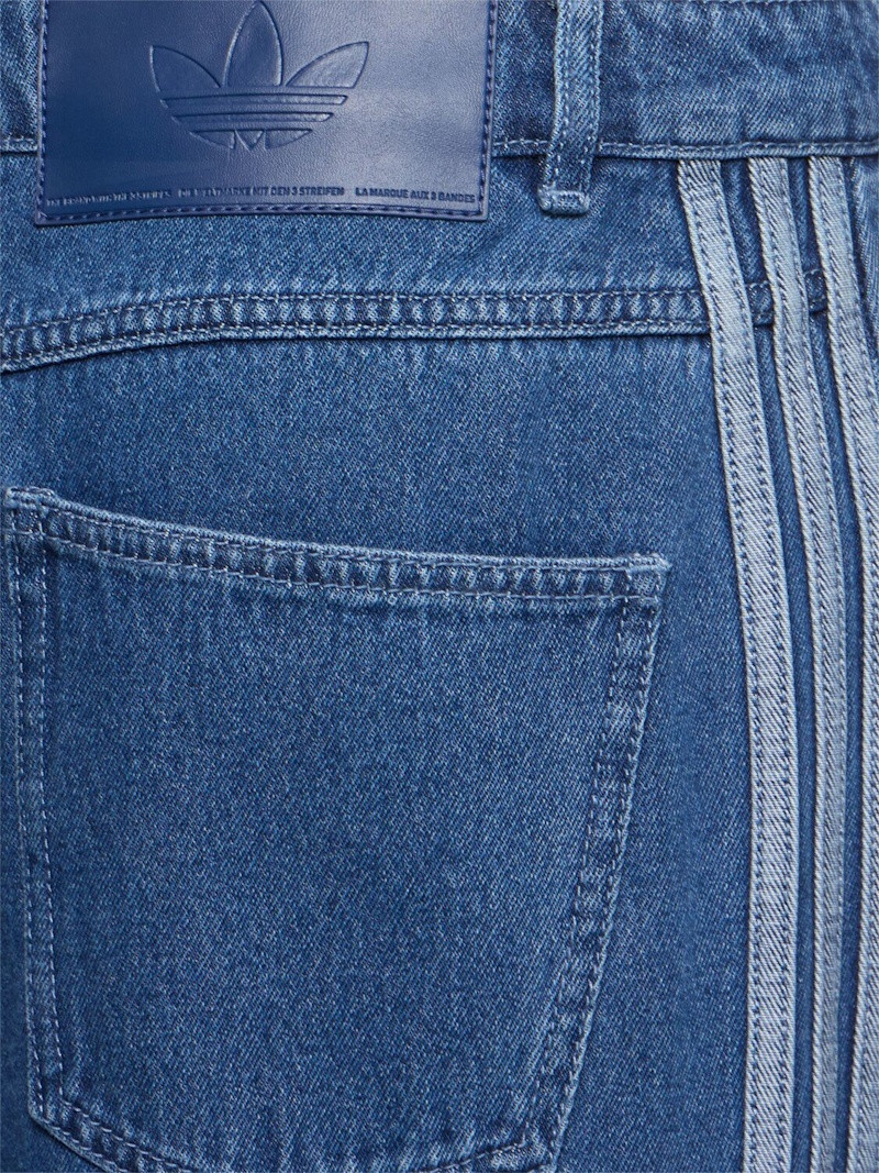 adidas Originals 3-Stripe denim wide pants outlook