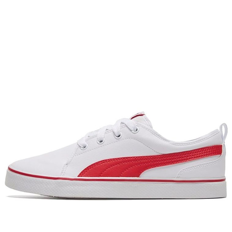PUMA Street Retro Low Top Casual Skate Shoes Unisex White Red 367928-02 - 1