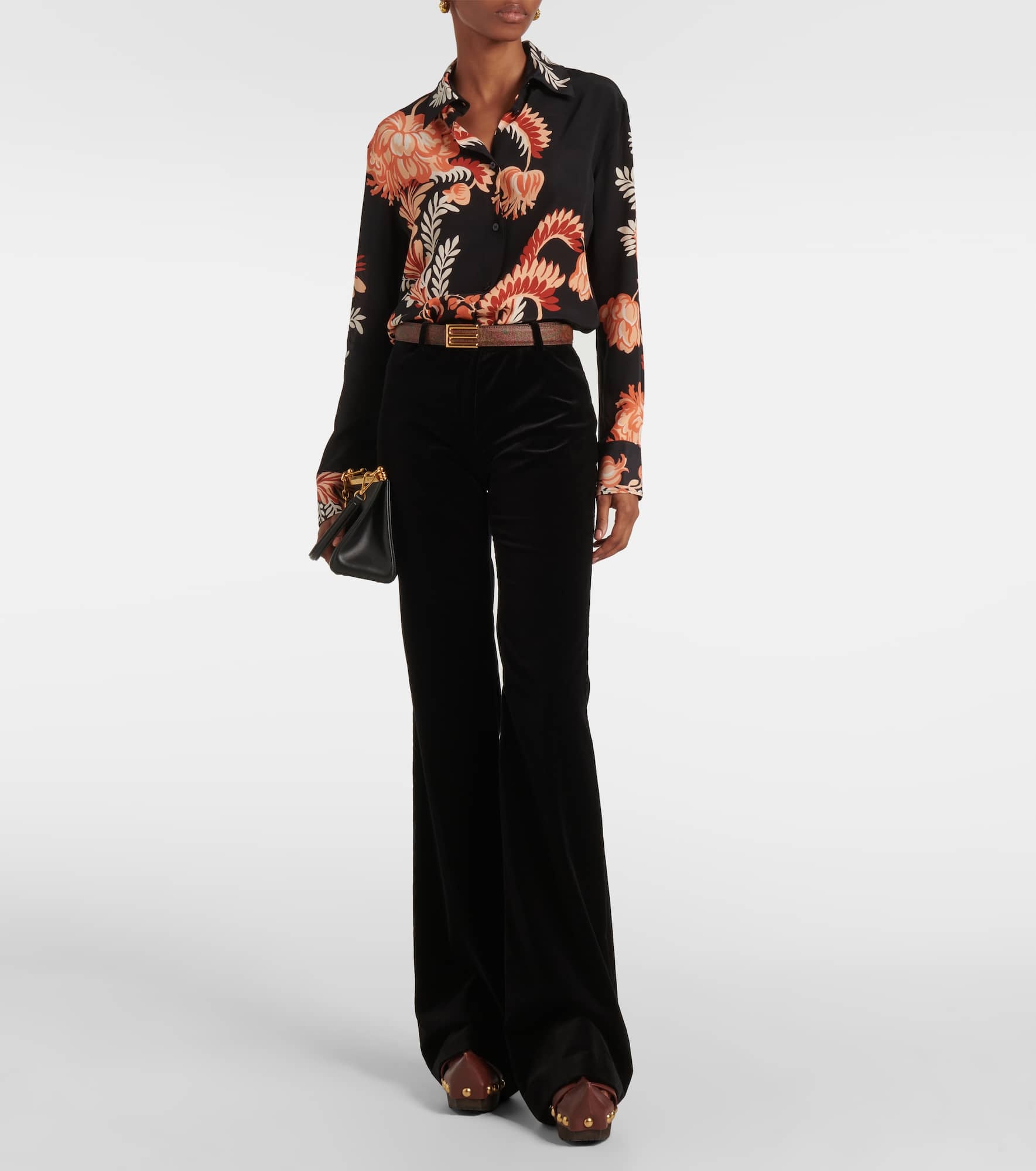 Printed silk crêpe de chine blouse - 2